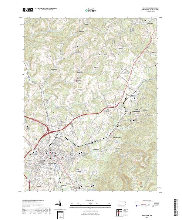 Uniontown topographic map thumbnail