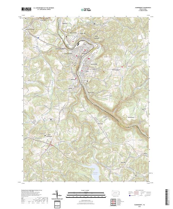 Vandergrift topographic map thumbnail