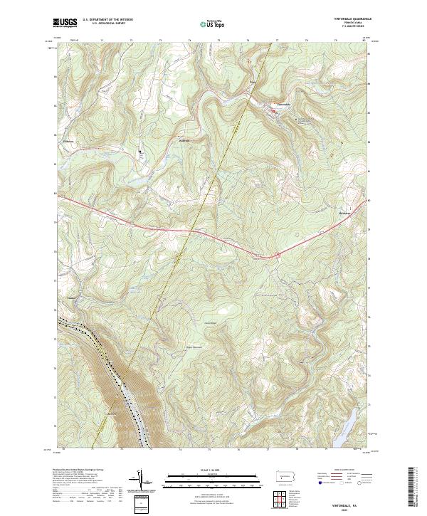 Vintondale topographic map thumbnail