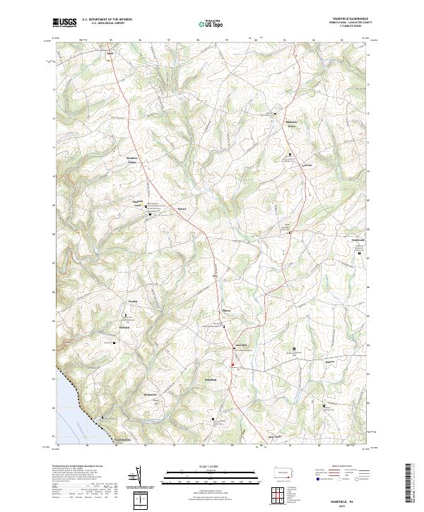 Wakefield topographic map thumbnail