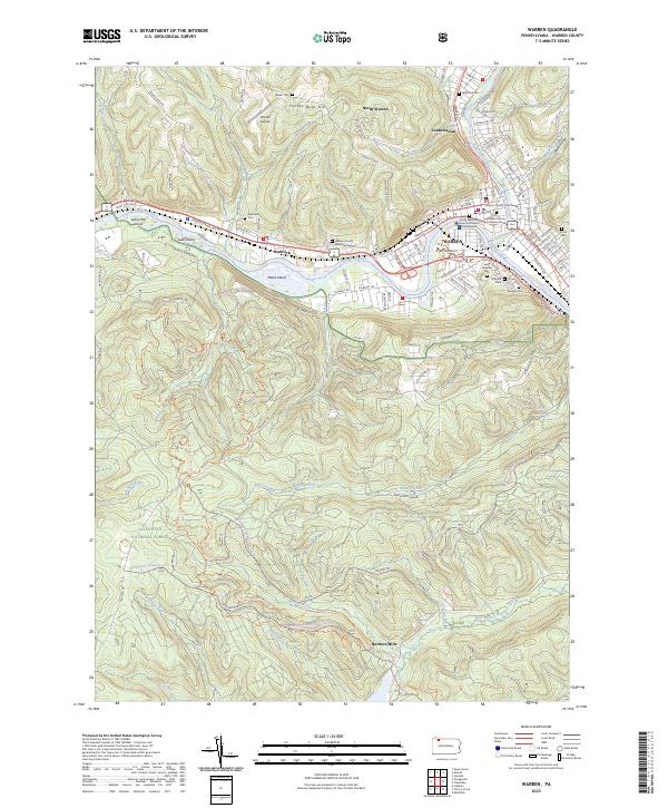 Warren topographic map thumbnail