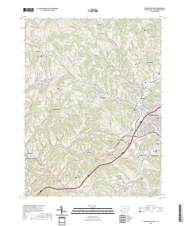 Washington West topographic map thumbnail