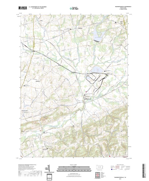 Washingtonville topographic map thumbnail