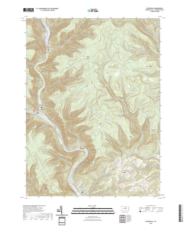 Waterville topographic map thumbnail