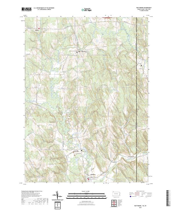 Wattsburg topographic map thumbnail