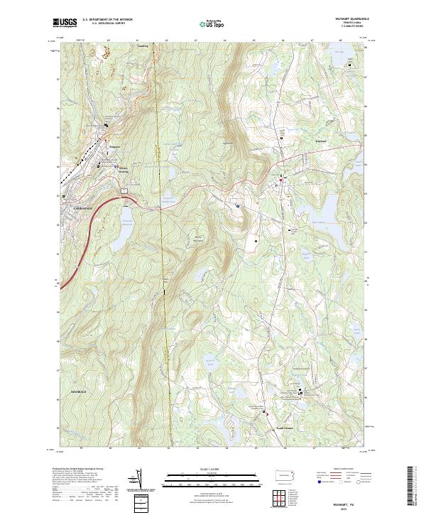 Waymart topographic map thumbnail