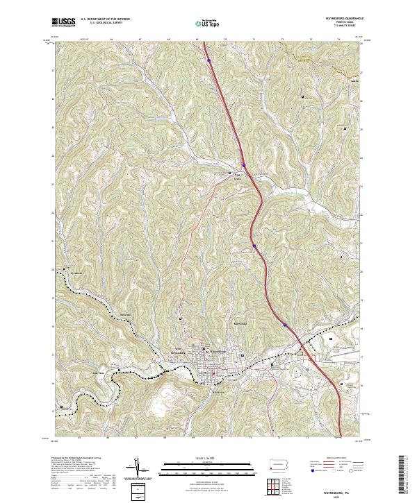 Waynesburg topographic map thumbnail