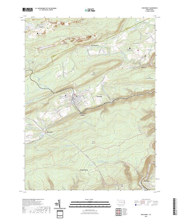 Weatherly topographic map thumbnail