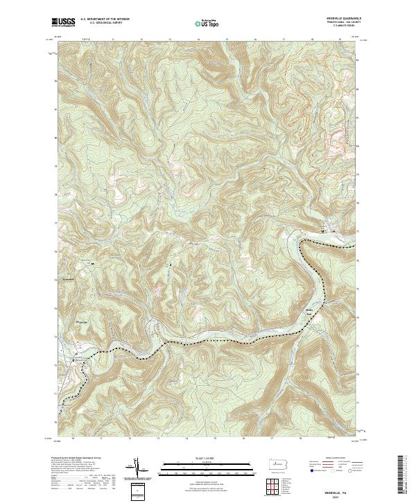 Weedville topographic map thumbnail
