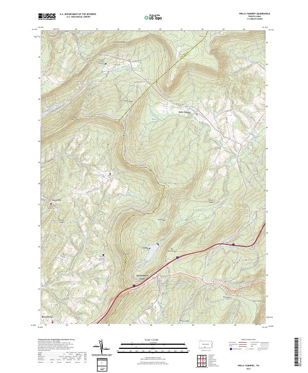 Wells Tannery topographic map thumbnail