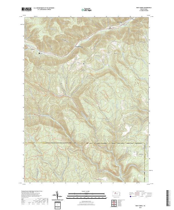 West Creek topographic map thumbnail