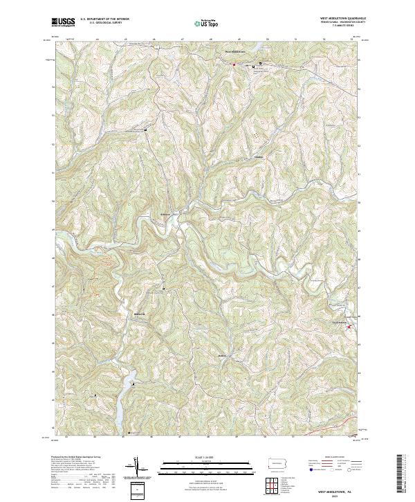 West Middletown topographic map thumbnail