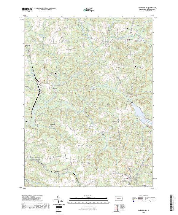 West Sunbury topographic map thumbnail