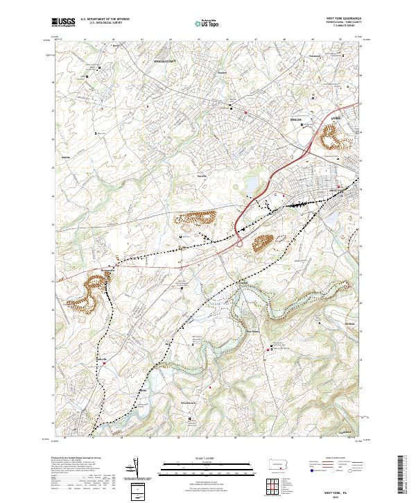 West York topographic map thumbnail