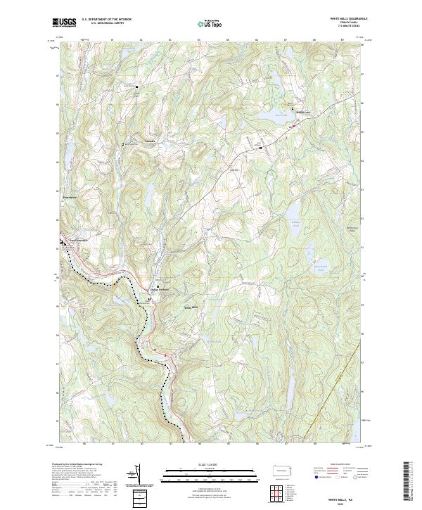 White Mills topographic map thumbnail