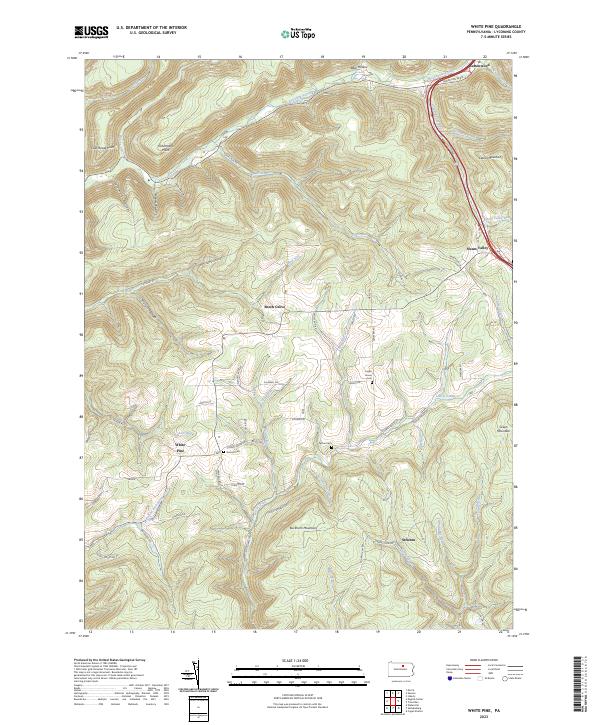White Pine topographic map thumbnail