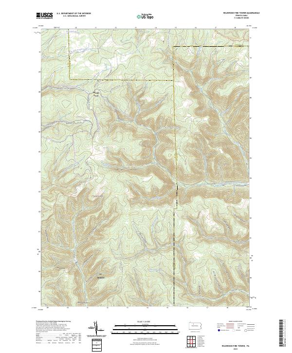 Wildwood Fire Tower topographic map thumbnail