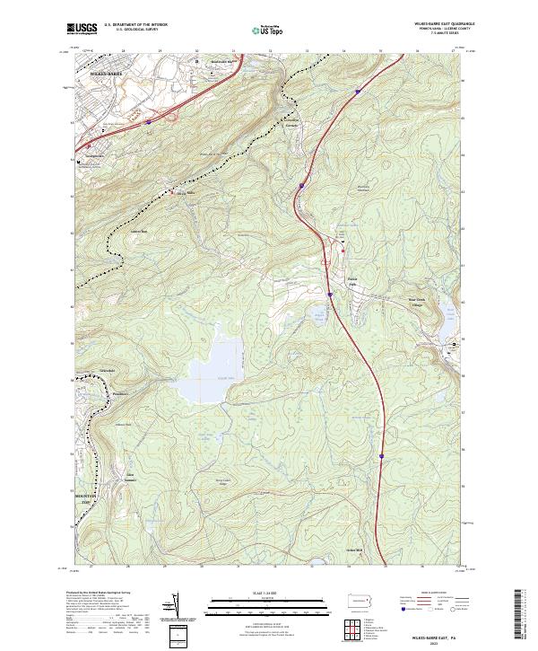 Wilkes-Barre East topographic map thumbnail