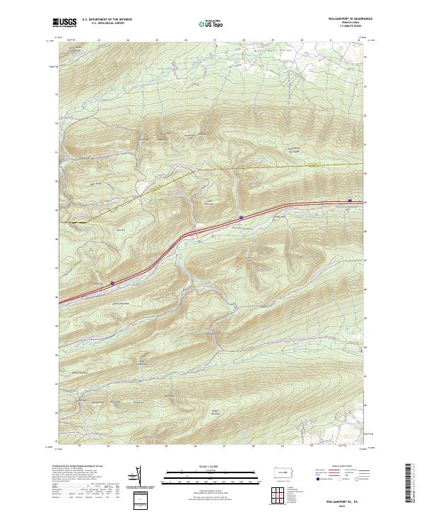 Williamsport SE topographic map thumbnail