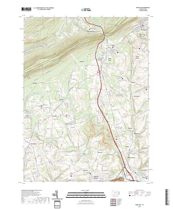 Wind Gap topographic map thumbnail