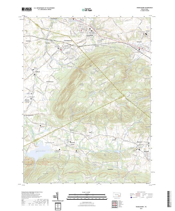 Womelsdorf topographic map thumbnail