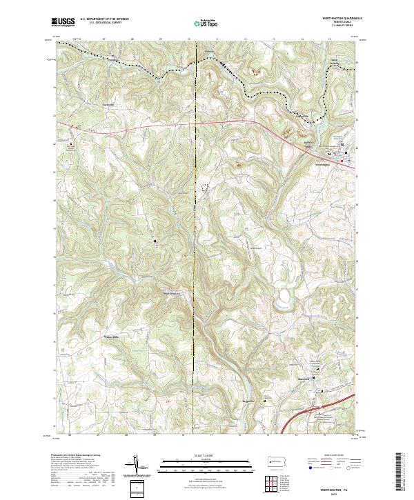 Worthington topographic map thumbnail