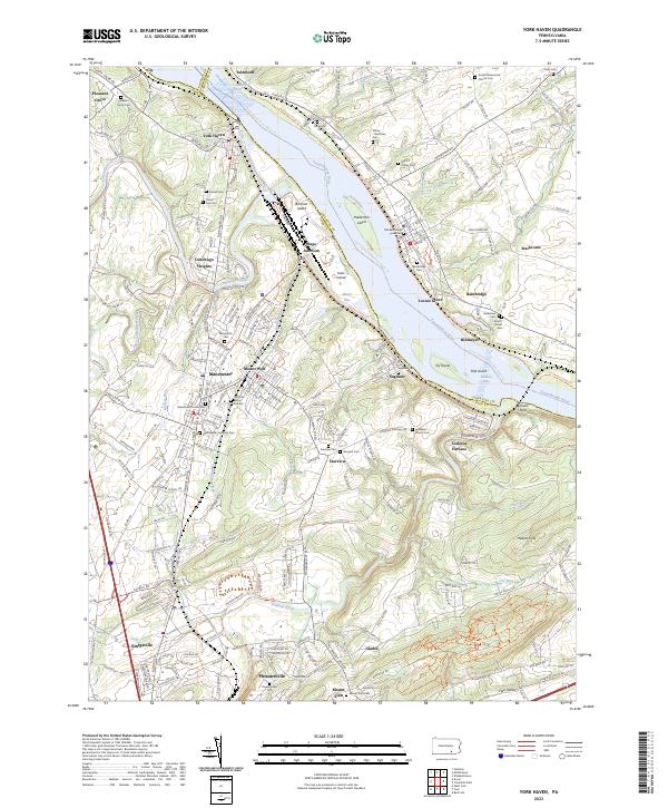 York Haven topographic map thumbnail