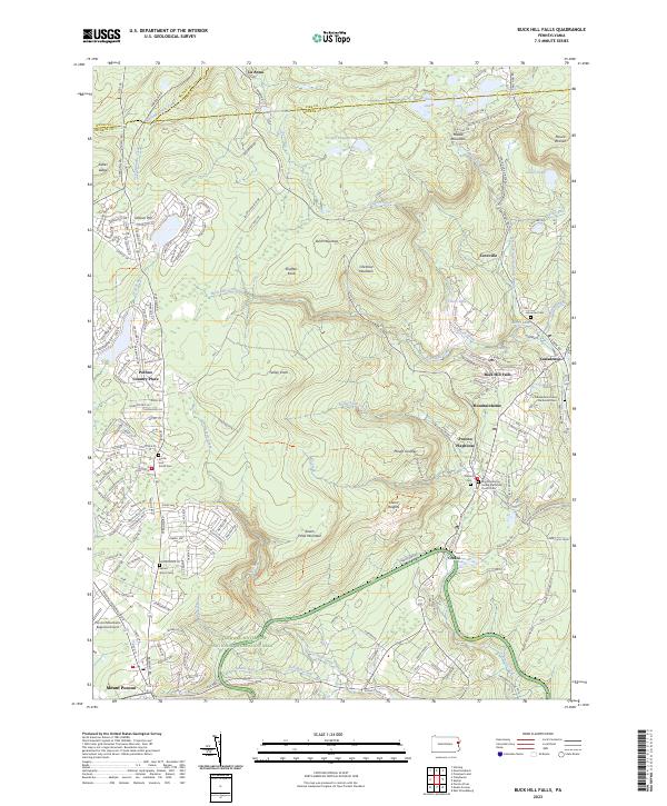 Buck Hill Falls topographic map thumbnail