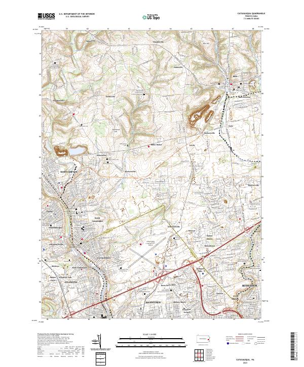 Catasauqua topographic map thumbnail
