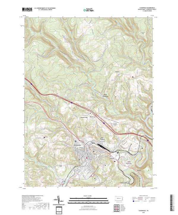 Clearfield topographic map thumbnail