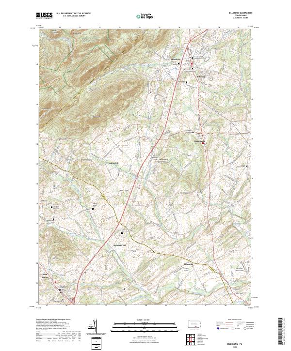 Dillsburg topographic map thumbnail