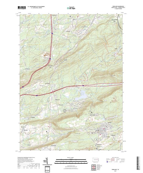 Freeland topographic map thumbnail
