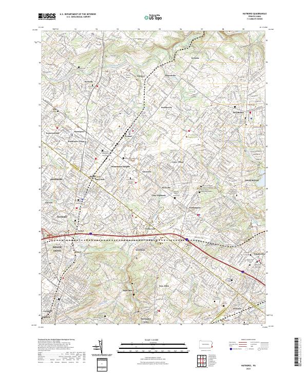 Hatboro topographic map thumbnail