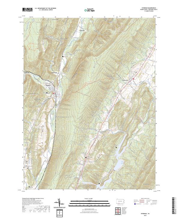 Hyndman topographic map thumbnail