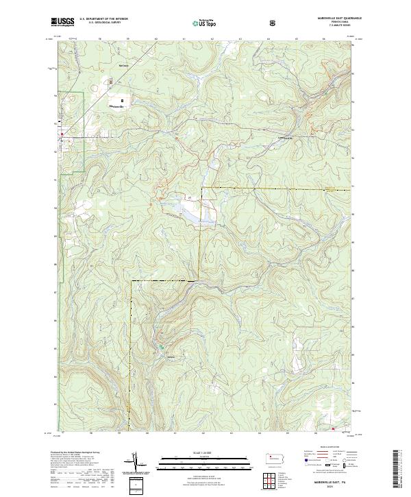 Marienville East topographic map thumbnail