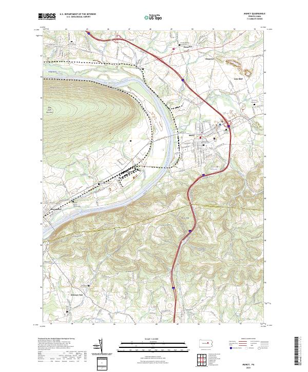 Muncy topographic map thumbnail
