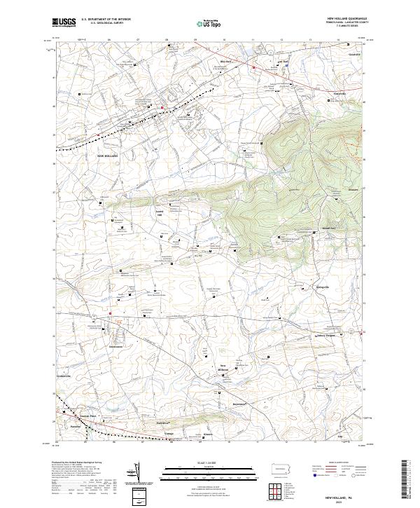 New Holland topographic map thumbnail