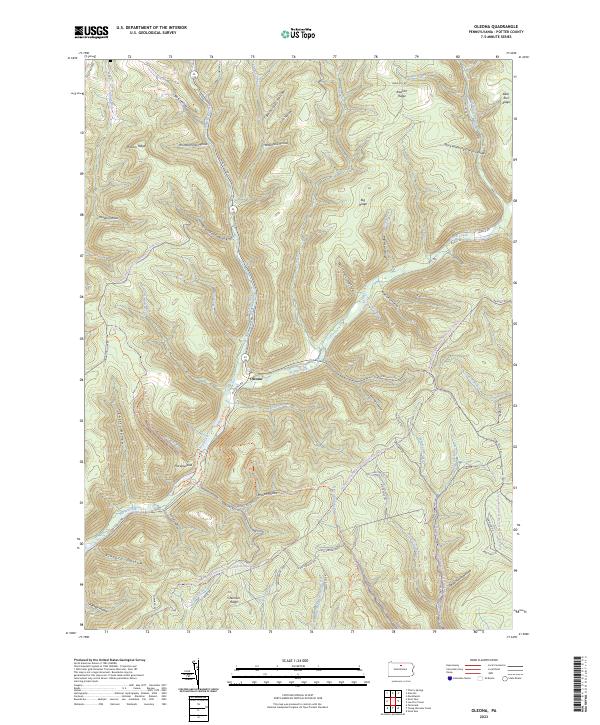 Oleona topographic map thumbnail