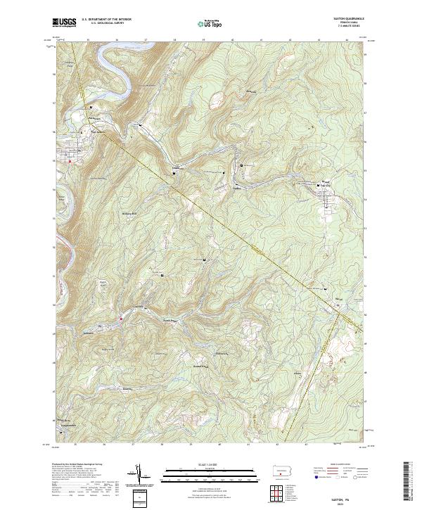 Saxton topographic map thumbnail