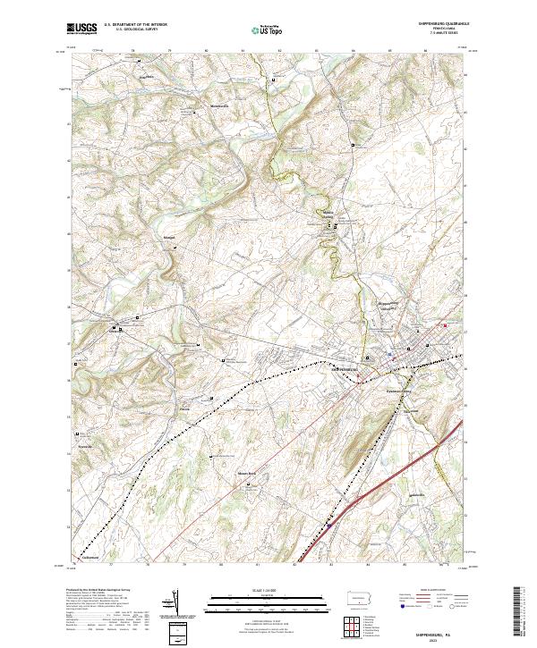 Shippensburg topographic map thumbnail