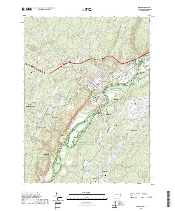 Milford topographic map thumbnail