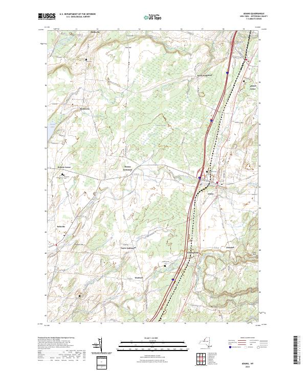 Adams topographic map thumbnail