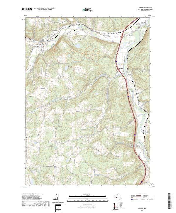 Addison topographic map thumbnail