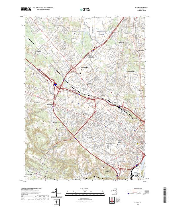 Albany topographic map thumbnail
