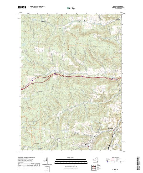 Alfred topographic map thumbnail