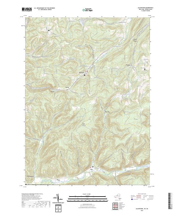 Allentown topographic map thumbnail