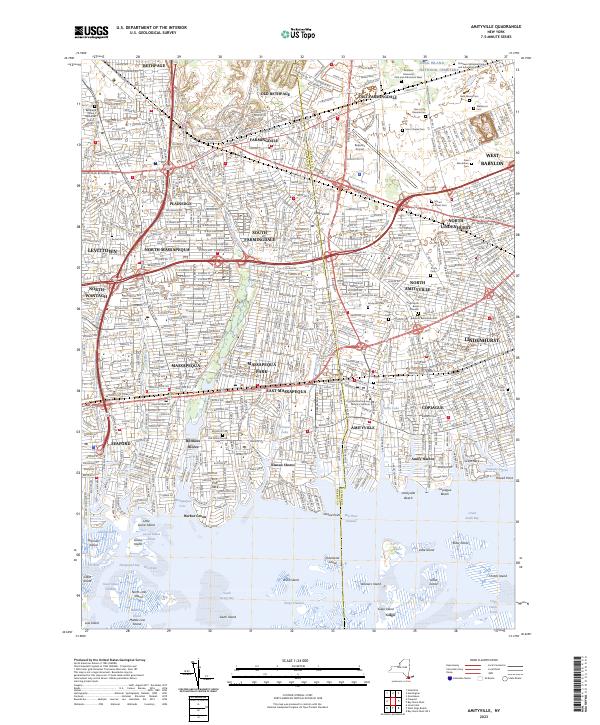 Amityville topographic map thumbnail