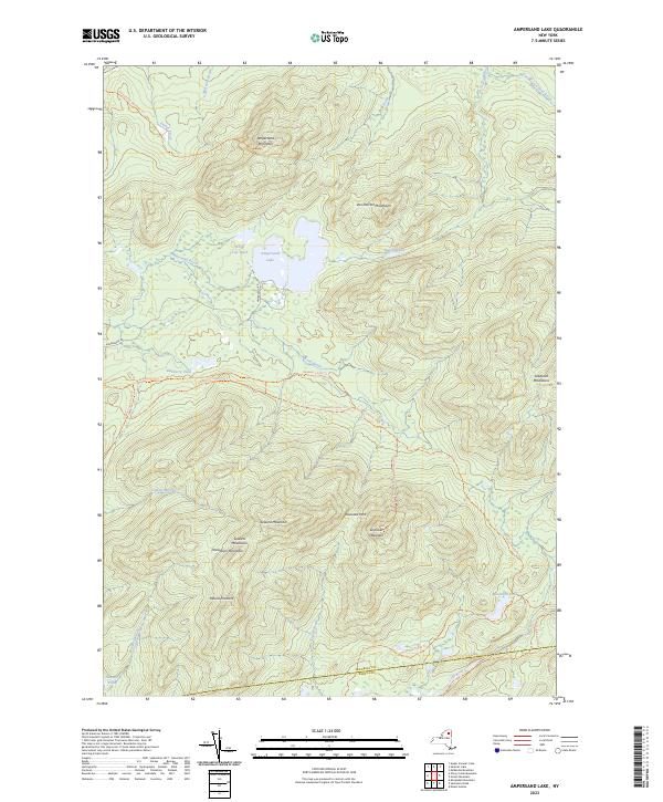 Ampersand Lake topographic map thumbnail
