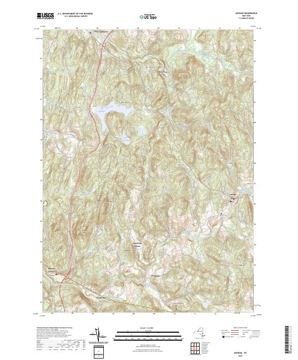 Ancram topographic map thumbnail