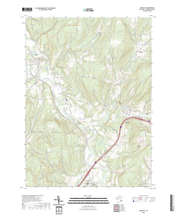 Angelica topographic map thumbnail